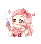 Hijab Princess (Muslim Kawaii Girl)（個別スタンプ：37）