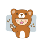 b.bear is happy（個別スタンプ：1）