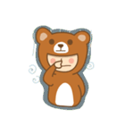 b.bear is happy（個別スタンプ：3）