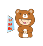 b.bear is happy（個別スタンプ：4）