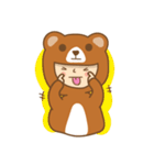 b.bear is happy（個別スタンプ：9）