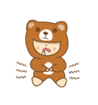 b.bear is happy（個別スタンプ：10）