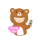 b.bear is happy（個別スタンプ：14）