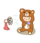 b.bear is happy（個別スタンプ：20）