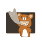 b.bear is happy（個別スタンプ：30）