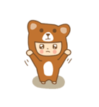 b.bear is happy（個別スタンプ：35）