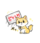 変な仔犬と謎の落書き（個別スタンプ：3）