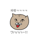 おおげさ猫の面白い韓国語の表現（個別スタンプ：31）