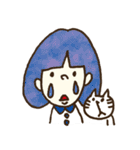 おかっぱちゃん時々ねこさん（個別スタンプ：36）