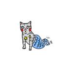 calico cat with american Shorthair（個別スタンプ：5）