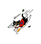 calico cat with american Shorthair（個別スタンプ：15）