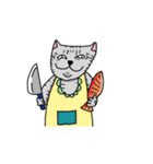 calico cat with american Shorthair（個別スタンプ：39）