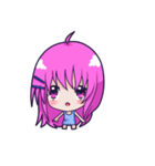 The purple hair girl's one day 3（個別スタンプ：37）