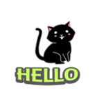 白猫コハク君と黒猫ムギちゃんのスタンプ（個別スタンプ：5）