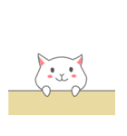 白猫コハク君と黒猫ムギちゃんのスタンプ（個別スタンプ：9）