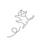 白猫コハク君と黒猫ムギちゃんのスタンプ（個別スタンプ：15）