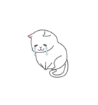 白猫コハク君と黒猫ムギちゃんのスタンプ（個別スタンプ：16）