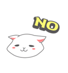 白猫コハク君と黒猫ムギちゃんのスタンプ（個別スタンプ：18）