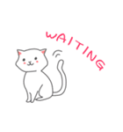白猫コハク君と黒猫ムギちゃんのスタンプ（個別スタンプ：21）