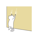 白猫コハク君と黒猫ムギちゃんのスタンプ（個別スタンプ：25）