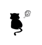白猫コハク君と黒猫ムギちゃんのスタンプ（個別スタンプ：28）