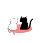 白猫コハク君と黒猫ムギちゃんのスタンプ（個別スタンプ：35）