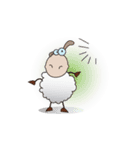 Funny and Fluffy-white Sheep Animated I（個別スタンプ：5）