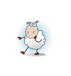 Funny and Fluffy-white Sheep Animated I（個別スタンプ：9）