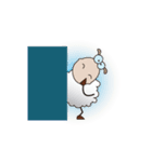 Funny and Fluffy-white Sheep Animated I（個別スタンプ：17）