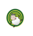 Funny and Fluffy-white Sheep Animated II（個別スタンプ：4）