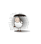 Funny and Fluffy-white Sheep Animated II（個別スタンプ：24）