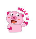 One of us: The Plump Pink, Greeting ！（個別スタンプ：3）