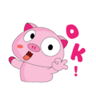 One of us: The Plump Pink, Greeting ！（個別スタンプ：19）