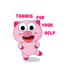 One of us: The Plump Pink, Greeting ！（個別スタンプ：37）