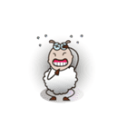 Funny and Fluffy-white Sheep Animated 3（個別スタンプ：1）