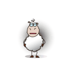 Funny and Fluffy-white Sheep Animated 3（個別スタンプ：4）
