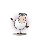 Funny and Fluffy-white Sheep Animated 3（個別スタンプ：9）