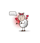 Funny and Fluffy-white Sheep Animated 3（個別スタンプ：14）