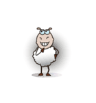Funny and Fluffy-white Sheep Animated 3（個別スタンプ：17）