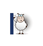 Funny and Fluffy-white Sheep Animated 3（個別スタンプ：23）