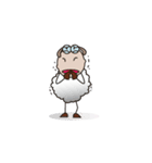 Funny and Fluffy-white Sheep Animated 3（個別スタンプ：24）