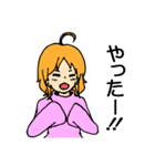 ゆるふわ系女の子スタンプ（個別スタンプ：3）
