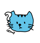 blue cat and his fish（個別スタンプ：5）