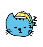 blue cat and his fish（個別スタンプ：10）