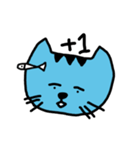 blue cat and his fish（個別スタンプ：25）