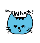 blue cat and his fish（個別スタンプ：33）