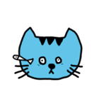 blue cat and his fish（個別スタンプ：34）