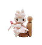 Nakalle, expressive handmade clay rabbit（個別スタンプ：6）