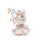 Nakalle, expressive handmade clay rabbit（個別スタンプ：37）