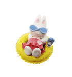Nakalle, expressive handmade clay rabbit（個別スタンプ：38）